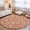 Orange, variant on Burnt Orange Flower Washable Round Area Rug 4 ft, Pastoral White Plant Petal Leaf Rustic Linen Soft Non Slip Rugs Stain Repellent Indoor Felt Carpet for Living Dining Room Bedroom Home Office