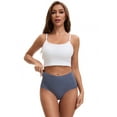 thumbnail image 4 of Unique Bargains Women's High Waist Tummy Control Full Coverage Briefs S Blue, 4 of 6