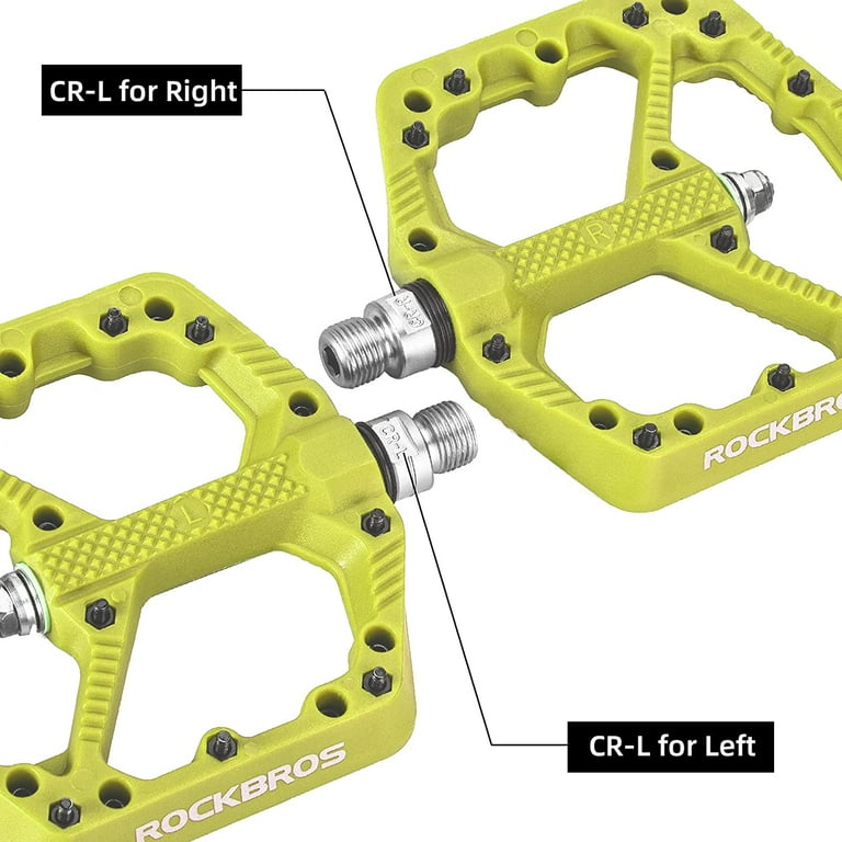 ROCKBROS Lightweight Mountain Bike Pedals - Nylon Fiber Platform Pedals For MTB/BMX