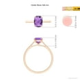 thumbnail image 4 of ANGARA Natural Prong-Set Cushion 1.2 ct Amethyst Solitaire Ring in 14K Rose Gold for Women (Size-8x6mm) | February Birthstone, Birthday, Anniversary, Jewelry Gift for Women | Natural Amethyst Ring, 4 of 8