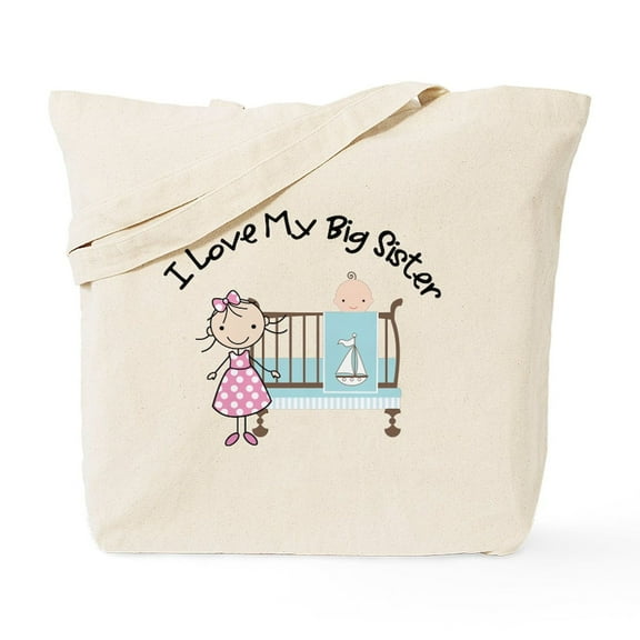 CafePress - Little Brother Big Sister Matching Shirts Tote Bag - Unisex Canvas Tote Bag, Beige, 1-Piece