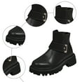 thumbnail image 4 of Mostsola Ankle Boots for Women Trendy Lug Sole Chunky Heel Soft Leather Side Zipper 2025 Fall Boots, 4 of 6