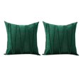 thumbnail image 2 of Fundas de almohada decorativas de terciopelo a rayas de 2 piezas, fundas de cojines suaves y sólidas, fundas de almohada cuadradas para cama, sofá, coche, sala de estar, 45*45cm, 2 of 5