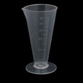 thumbnail image 2 of Unique Bargains 2pcs Kitchen Laboratory Plastic Conical Shape Measuring Cup 50ml Capacity Clear, 2 of 3