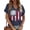 B5-Blue, variant on American Flag Shirts Women Patriotic Shirt 4th of July Tee Tops V-Neck Short Sleeve Summer T-Shirt X-Large