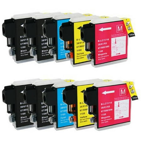 1280 Inkjet - Universal Inkjet Compatible Multipack for Brother LC61, 10-Pack