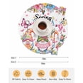thumbnail image 6 of 15 Inch Round Placemats Set of 4, Spring Gnomes Non Slip Heat Insulation PP Table Mats, Colorful Flowers Watercolor Butterfly Floral Plant Washable Place Mats for Kitchen Dining Party Table Decor, 6 of 7