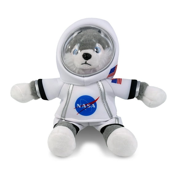 DolliBu Long Leg Husky Astronaut Plush Toy - Super Soft Pet Life Astronaut Stuffed Animal with Space Helmet and NASA Astronaut Suit, Spaceman Doll Decor for Girls and Boys - 10.5 Inch
