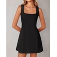 thumbnail image 2 of Vestido de verano ZESICA 2025 sin mangas sin mangas A Line Flare Black XL, 2 of 9