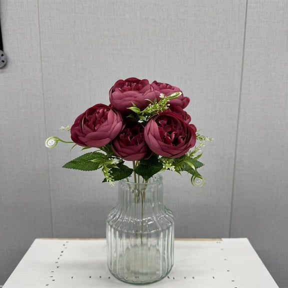 WZXPWT High Grade Artificial Flowers, Plastic Fake Home Decoration Flowers, Durable and Bright Decorative Peonies for Indoor Outdoor Use