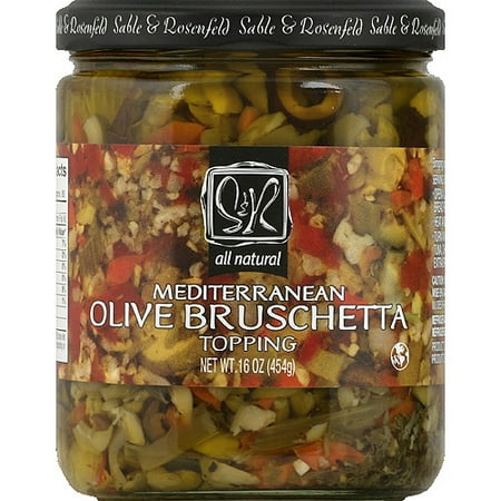 Mediterranean Olive - Sable & Rosenfeld Mediterranean Olive Bruschetta, 16 oz, (Pack of 6)