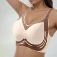 thumbnail image 2 of vigerkar Push up Bra Seamless Wireless Super Gather Support Bra Lifting Breast Anti-Sagging Pushup Bra for Women Khaki, XXL, 2 of 5