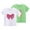 Green/White, variant on 2 PCS Girls Cute T-Shirt Kids Summer Short Sleeve Tops Casual Cotton Trendy Crew Neck Graphic Tees Loose Blouses, Yellow/White, 6 Years