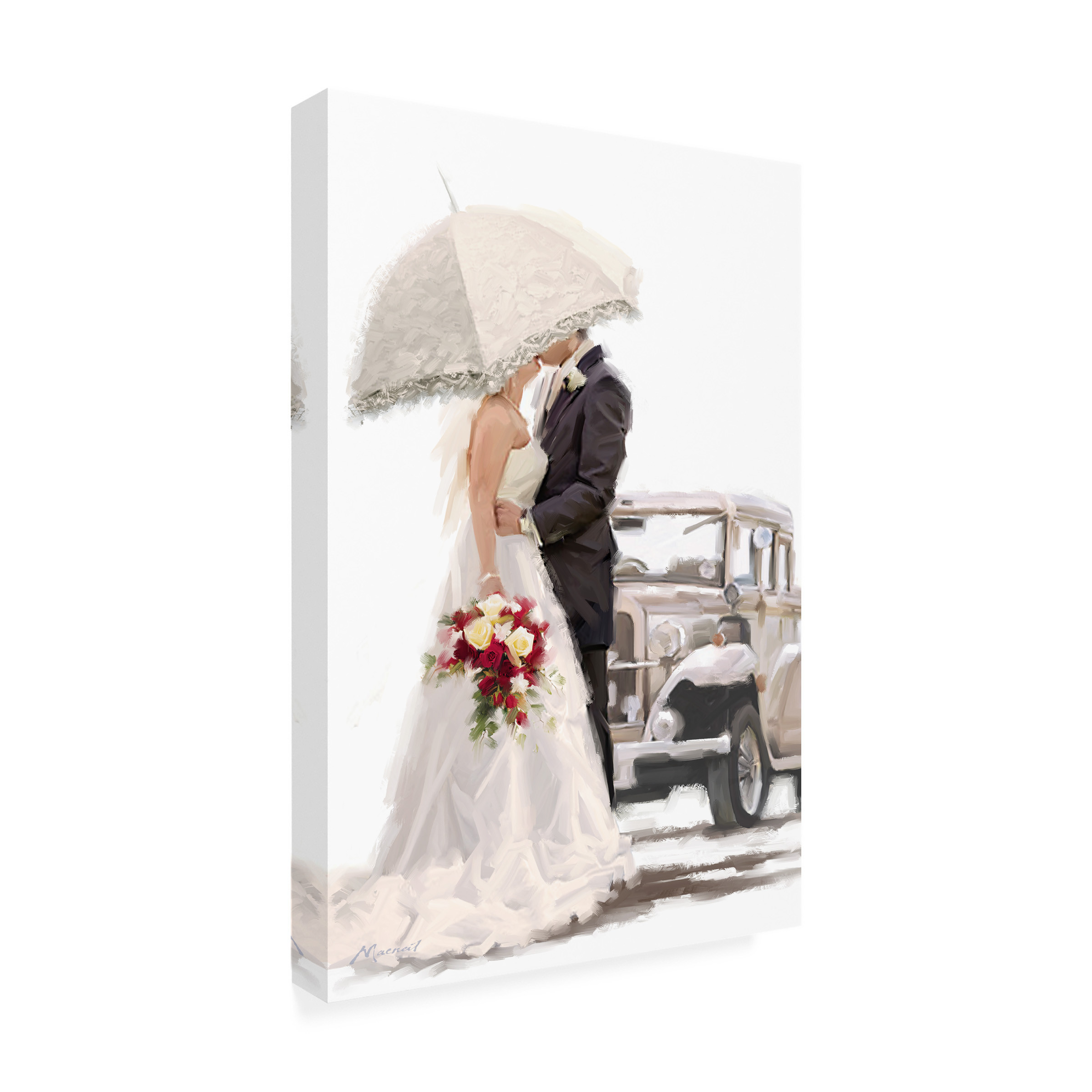 Trademark Fine Art The Macneil Studio Wedding Car Canvas Wall Art - 22x32