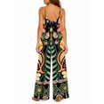 thumbnail image 3 of Women'S Summer Spaghetti Strap Jumpsuits Iridescent Paisley Flowers Loose Baggy Fit Wide Leg Rompers Casual Wear, 3 of 7