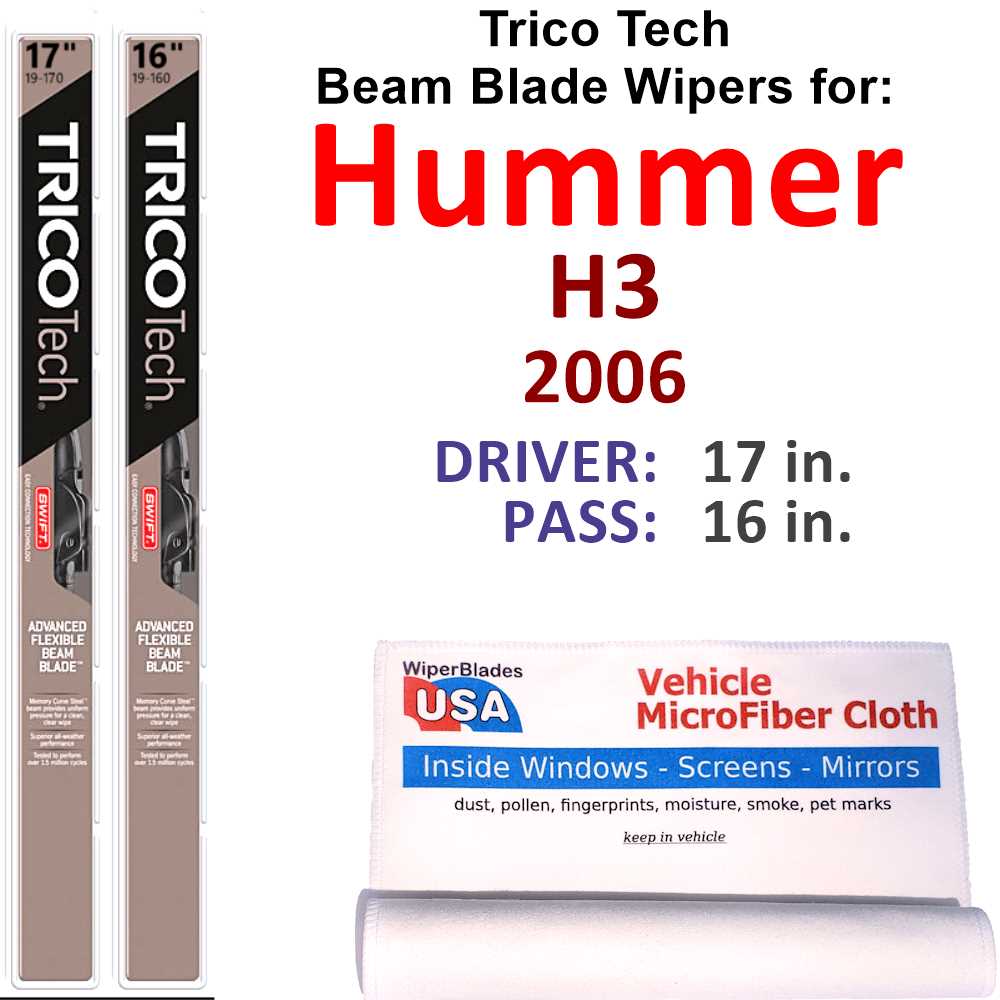 2006 Hummer H3 Beam Blade Wipers (Set of 2)