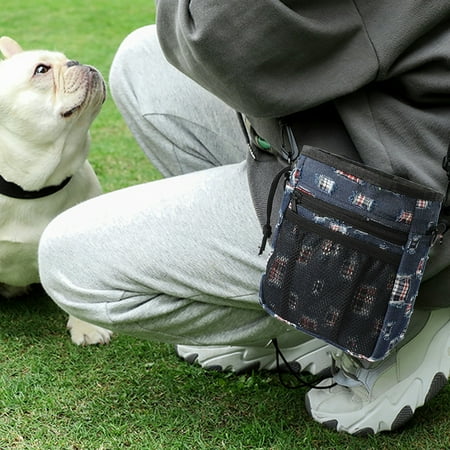 JGJJUGN Outdoor Dog Training Bag - Canvas Pet Snack & Waste Organizer with Washable Liner  Shoulder & Waist Carry Options for Walks & Training Sessions