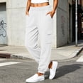 thumbnail image 4 of Zormilly Cargo Sweatpants for Women Fall Winter Elastic High Waisted Joggers with Pockets Hiking Sports Loose Sweatpants, S-3XL, 4 of 8