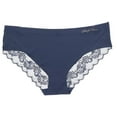 thumbnail image 6 of Marilyn Monroe Women's Sexy Lace Hipster Brief Panties 5 Pack - Soft Pink & Navy Floral - Large, 6 of 12
