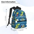 thumbnail image 2 of Kdxio Dinosaur on the Beach Vacation Pattern Casual Backpack for School Travel Work Outdoor with Laptop Compartment Water-Resistant Design and Side Pockets, 2 of 6