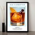 thumbnail image 2 of Eastern Print Old Fashioned Cocktail Poster Art, Bar Cart Liquor Poster, Bar Art, Drinks Art Home Decor For Bar, Pub, Kitchen, Club, Cocktail Prints, Bar Posters (UNFRAMED) 8x12, 11x14, 2 of 4