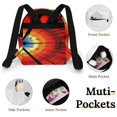thumbnail image 4 of Abstract Fiery Radial Artwork Small Backpack Cute Mini Backpacks For Woman Lightweight Daypacks, 4 of 8