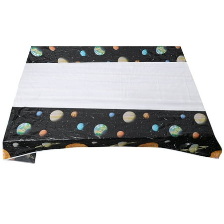 

4Pcs Party Decorations Table Setting Waterproof Table Cloth Universe Planet Figure Cloth for Party Birthday
