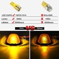 thumbnail image 6 of JIAHAOO 12V Yellow Amber Cab Roof Lights for Ford Super Duty Pickup Trucks 1999-2016 5PCS LED Lamps ABS UV Treated, 6 of 10