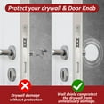 thumbnail image 5 of Wideskall White 5" inch Large Round Door Knob Wall Shield Self Adhesive Protector Pack of 4, 5 of 9