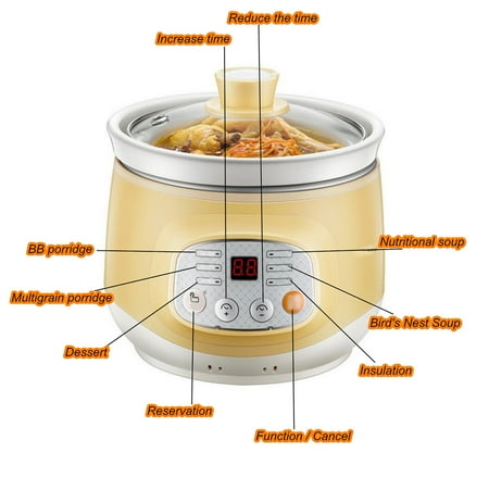 100W Electric Slow  Cooker  Ceramic Mini Fully Automatic 