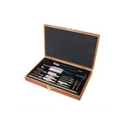 OUTERS Universal .22 & Up 28-Piece 70082 Gun Cleaning Kit In Wooden Box