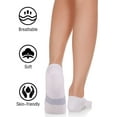 thumbnail image 5 of Gustave 6 Pairs No Show Socks for Men Women Low Cut Ankle Socks Non Slip Athletic Casual Invisible Liner Socks, White, 5 of 8