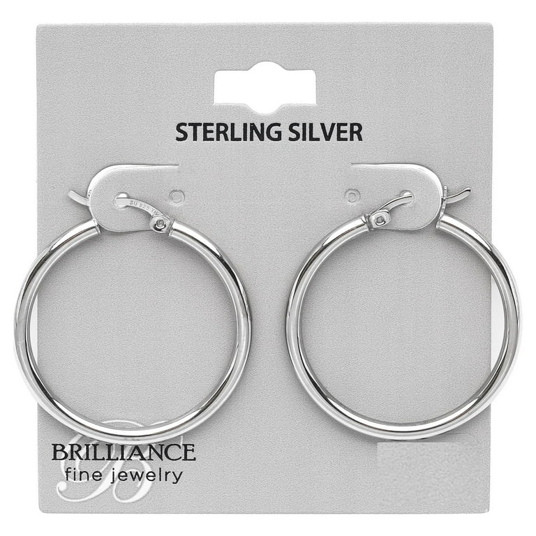 Brilliance fine sale jewelry hoop earrings