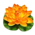 thumbnail image 4 of 4 almohadillas de lirio artificiales para estanque, flores artificiales de 10 cm, flor de loto de espuma flotante con almohadillas de lirio falsas, para jardín de piscina, 4 of 5