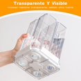 thumbnail image 4 of Recipientes Herméticos con Tapas para Almacenar con 4 Compartimentos, Contenedores de Plástico Transparente para Cereal, Especias, Secos, con taza medidora, 4 of 4