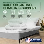 Continental Sleep, Unassembled King Box Spring for King Bed, 8-Inch Wood Box Spring Only, Noise-Free Mattress Foundation, Packed Flat, Easy Assembly, Gray