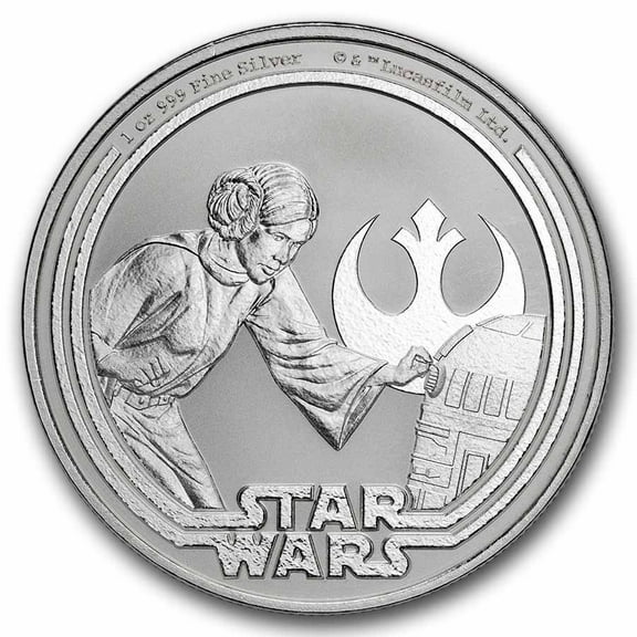 2025 Niue 1 oz Silver $2 Star Wars: Princess Leia Bullion Coin