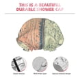thumbnail image 5 of Kdxio Hardwood Print Shower Cap for Women,Elastic and Reusable,Double Waterproof Layers Bathing Hat, 5 of 9