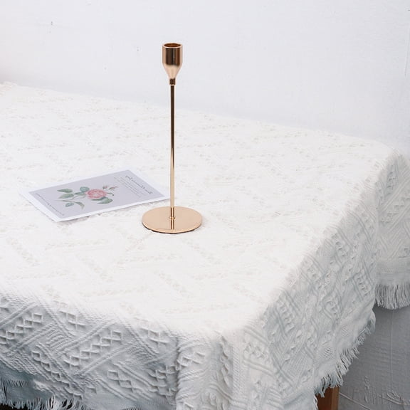 YUYUETIME 1Pc Dinner Tablecloth White Decorative Cloth for Indoor and Outdoor Use