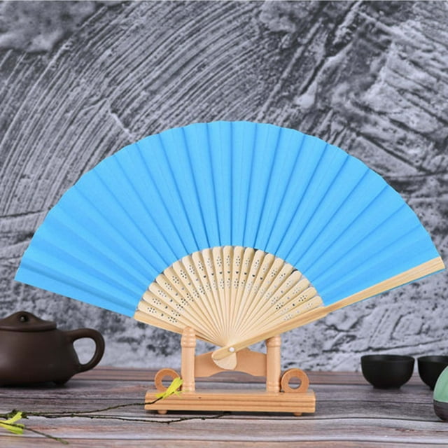 COM1950s Folding Hand Fan for Weddings and Dances, Elegant Lace Edging with Smooth Operation, Versatile for Party and Stage Performance, Durable for Business Events and Gatherings