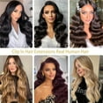 thumbnail image 6 of Body Wave Clip In Hair Extensions Human Hair 120g/set Brazilian Remy Virgin 100% Human Hair #1B, 6 of 6