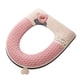 thumbnail image 5 of Tapa de asiento de inodoro con cremallera rosa con asa, tapa de asiento de inodoro con bordado para el hogar, tapa de asiento de inodoro con bordado, tapa de asiento de inodoro con asa, 5 of 6