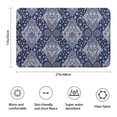 thumbnail image 3 of Blue and White Ethnic Floral Pattern Bathroom Rugs Mat,Non Slip Microfiber Bathroom Rug,Rubber Backing,Soft Bathroom Mats for Bathroom Floor,Tub and Shower,17x27in(43x68cm), 3 of 5