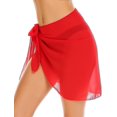 thumbnail image 2 of Paréos Courts pour Femmes Enveloppe de Plage Transparente en Chiffon, 2 of 3