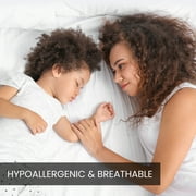 Everlasting Comfort Waterproof Pillow Protector Zippered Hypoallergenic Pillow Cover, Standard 2pc