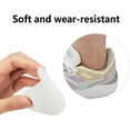 thumbnail image 5 of 8 pares de parches de reparación de calzado deportivo y de cuero, parche autoadhesivo para el talón del zapato, protección contra ampollas en el talón, (blanco+negro, L+S), 5 of 5