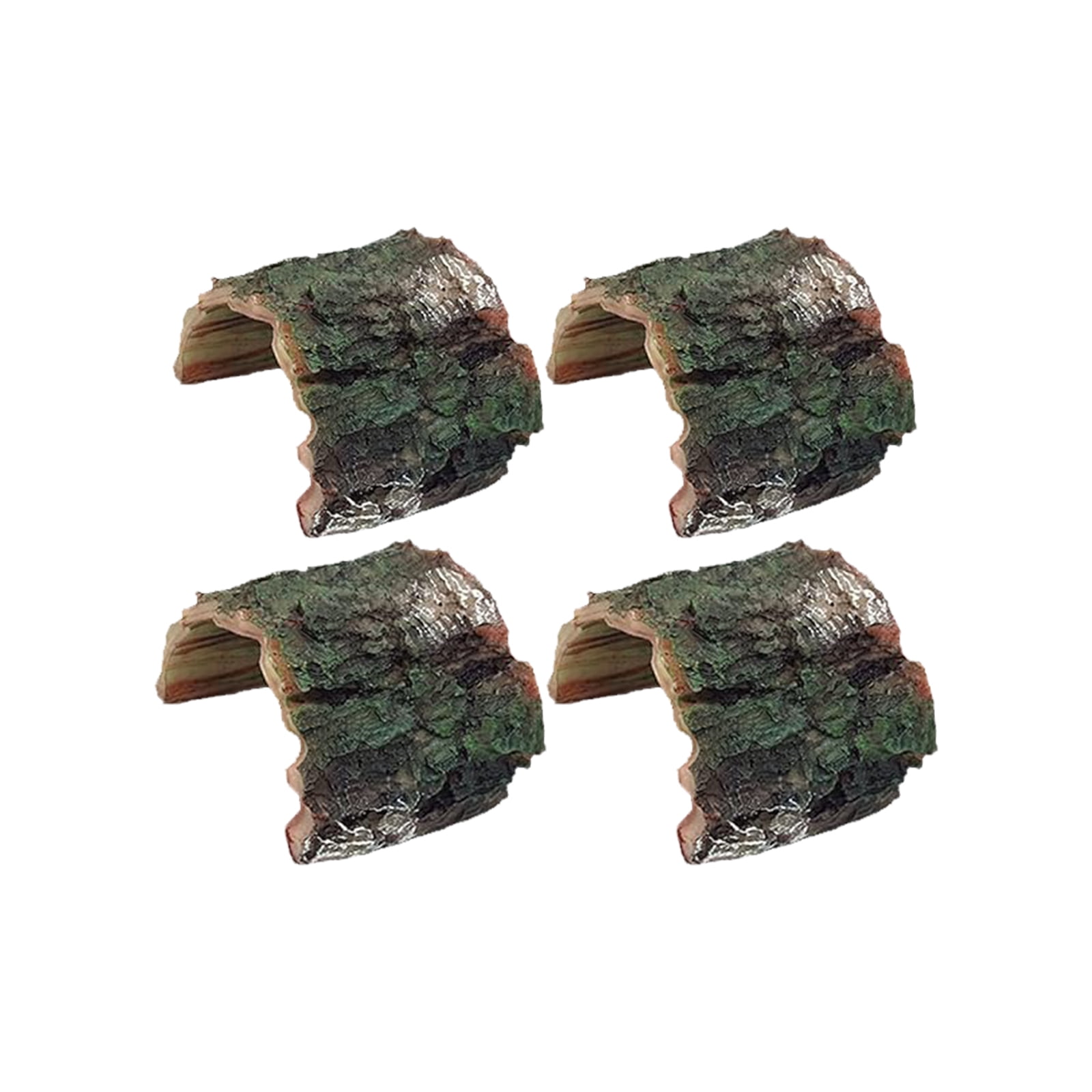 KAKOWELY 4Pcs Turtle Tank Platform with Naturalistic Resin Rock Cave and Easy Climbing Ramp