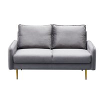 Almor Velvet Living Room Sofa Gray