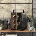 thumbnail image 4 of Furniture of America Harvan Industrial Wood 3-Bottle Wine Rack in Reclaimed Oak, 4 of 9