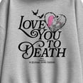 thumbnail image 2 of The Nightmare Before Christmas - Love You to Death Oversized Fleece Hoodie Sweatshirt, 2 of 4